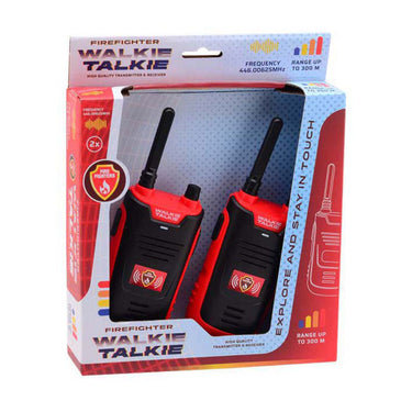 Johntoy walkie talkie brandweer - 300 meter bereik
