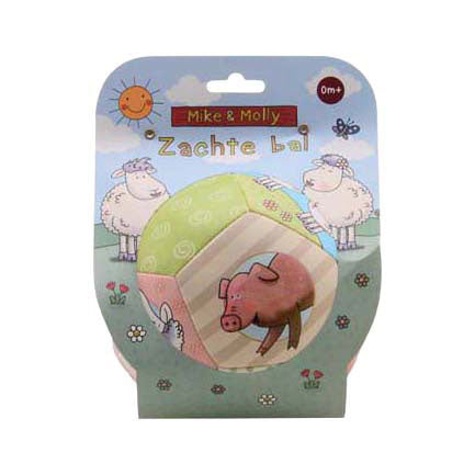 Johntoy mike molly zachte bal in zachte kleur