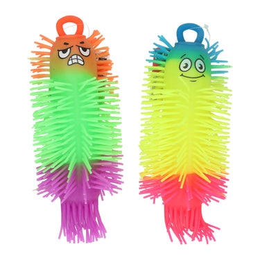 Johntoy meerkleurige fluffy worm - 21cm