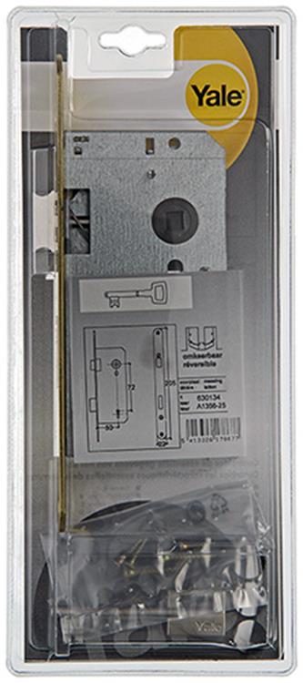 Yale 1019041 - 1dubb.insteekslot mess.l r a1356 50mm | 3 stuks