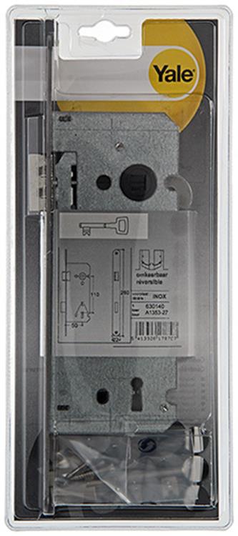 Load image into Gallery viewer, Yale 1019044 - 1 dubbel insteekslot l r inox a1353-27 50mm | 3 stuks
