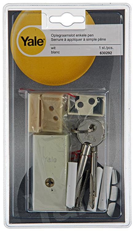 Load image into Gallery viewer, Yale 1019096 - 1 oplegraamslot, enkele pen, wit | 5 stuks
