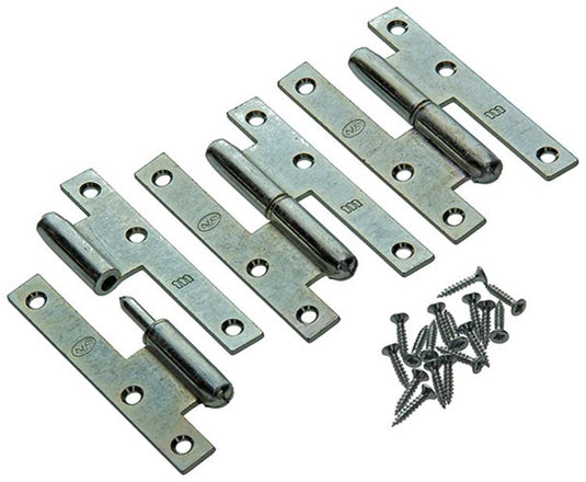 Yale 1019135 - 3 stalen paumellen verzinkt links 110x60mm | 5 stuks