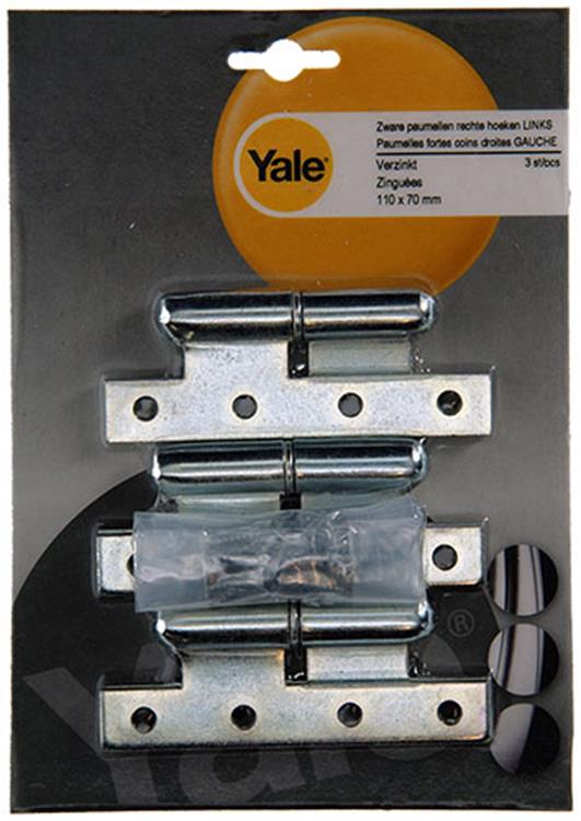 Load image into Gallery viewer, Yale 1019142 - 3 zware paumel.verz.rechte hoek links 110x70mm | 5 stuks
