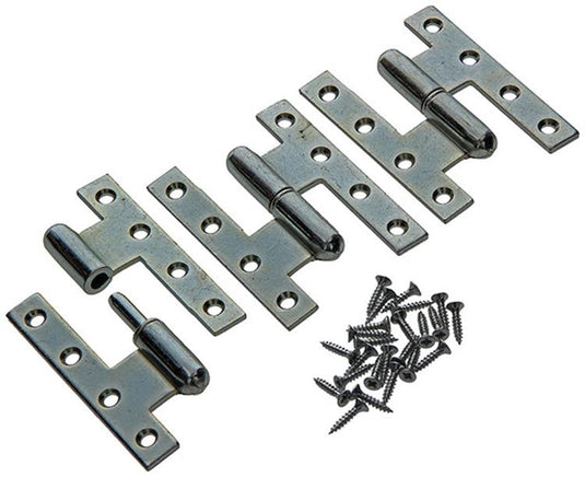 Yale 1019149 - 3 zware paumel.verz.rechte hoek links 110x80mm | 2 stuks