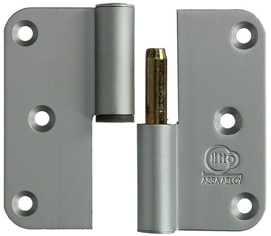 Yale 1019155 - 3 paumellen alu natuur afger. hoek rechts 80x80mm | 2 stuks