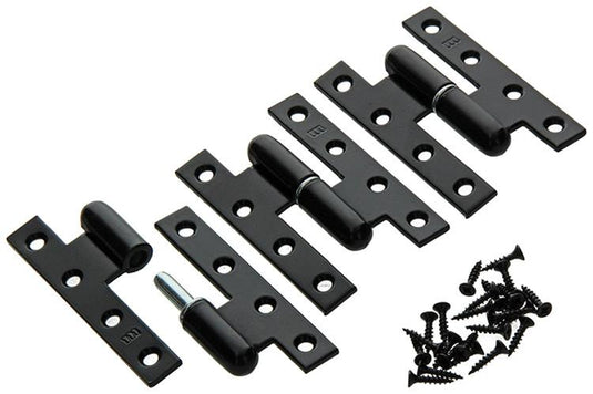 Yale 1019157 - 3 zware paumellen zwart geplast.rechts 110x70mm | 5 stuks