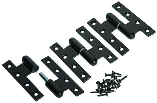 Yale 1019164 - 3 zware paumellen zwart geplast.rechts 110x80mm | 2 stuks