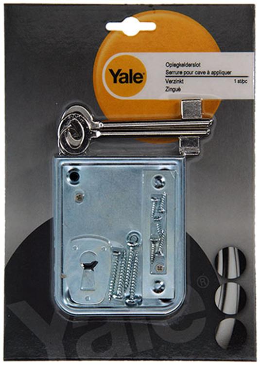 Yale 1019172 - 1 oplegkelderslot verz.l r 70mm | 3 stuks