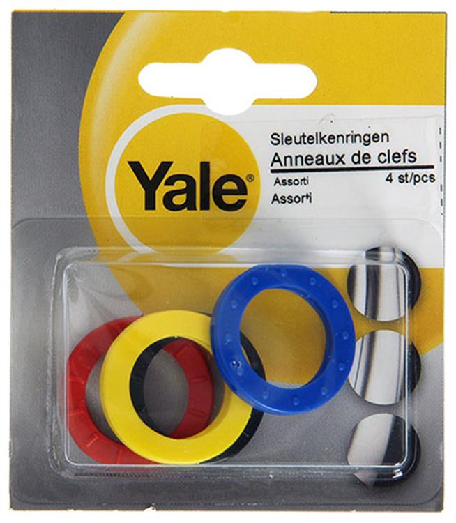 Load image into Gallery viewer, Yale 1019210 - 4 sleutelkenringen plast.vr vkt sleutels | 10 stuks
