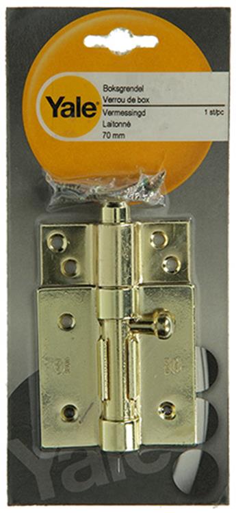 Load image into Gallery viewer, Yale 1019229 - 1 boksgrendel vermessingd 70mm | 5 stuks
