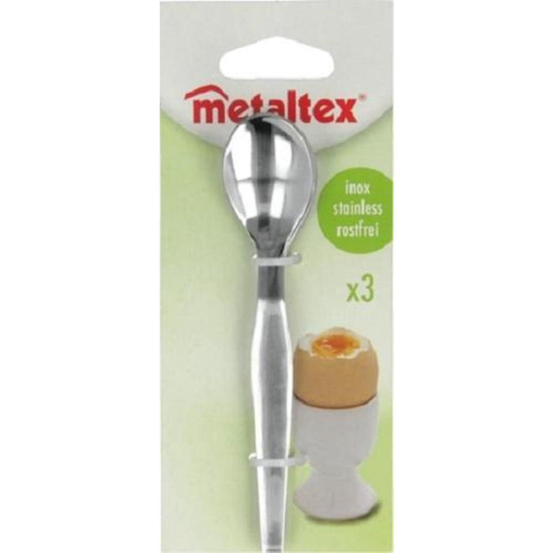 Load image into Gallery viewer, Metaltex eierlepels metaal set a 3st
