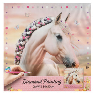 Creative craft group diamond painting op canvas horse collection 30x30 cm | 2 stuks