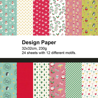 Http: www.cchobby.nl design-papier-kerstdesign-1-vel-32x32-cm-230-gr-24-vel-1-doos