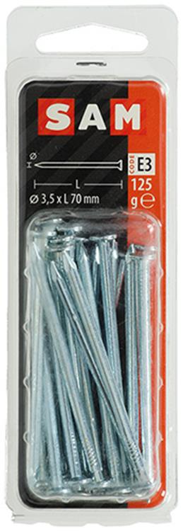 Load image into Gallery viewer, Mack 1017154 - nagel platte kop staal verzinkt 125 gr 3,5 x 70 mm | 5 stuks
