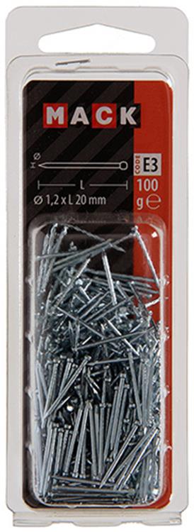 Load image into Gallery viewer, Mack 1017156 - nagel ronde kop staal verzinkt100 gr 1,2 x 20 mm | 5 stuks
