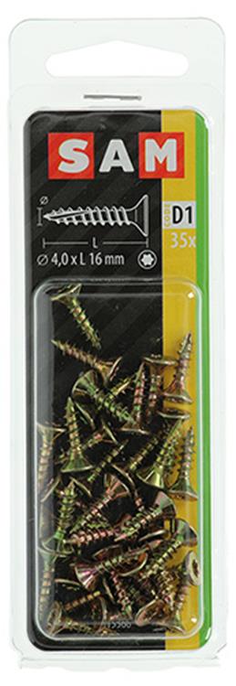 Afbeelding laden in galerijviewer, Mack 1017292 - spaanplschr.vzkop-zelfb. geelverz. 35 st 4,0 x 16 mm | 10 stuks

