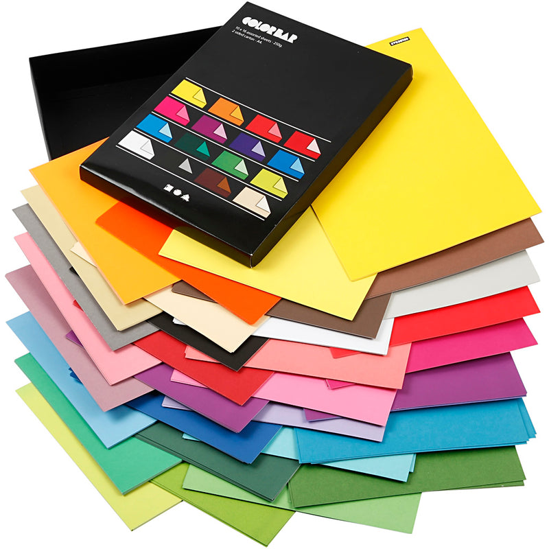 Load image into Gallery viewer, Creativ company https: www.cchobby.nl color-bar-papier-a4-vel-210x297-mm-100-gr-diverse-kleuren-16x10-vel-1-doos
