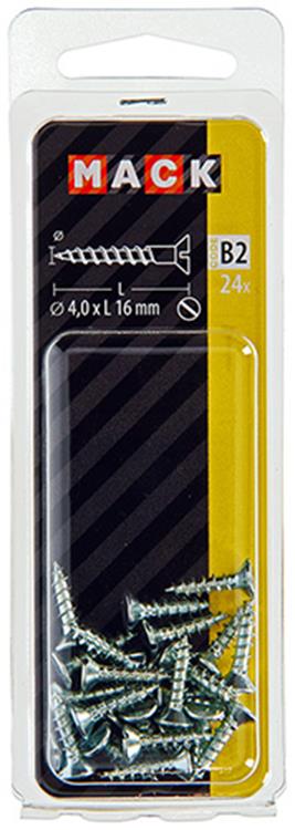 Afbeelding laden in galerijviewer, Mack 1017352 - houtschroef verzonken kop verz24 st 4,0 x 16 mm | 10 stuks
