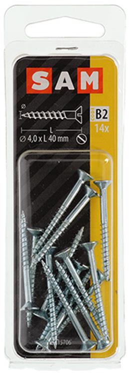 Afbeelding laden in galerijviewer, Mack 1017356 - houtschroef verzonken kop verz14 st 4,0 x 40 mm | 10 stuks
