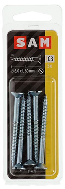 Afbeelding laden in galerijviewer, Mack 1017367 - houtschroef verzonken kop verz5 st 6,0 x 60 mm | 10 stuks
