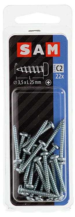 Afbeelding laden in galerijviewer, Mack 1017441 - zelftappende schroef cyl kop verz. 22st 3,5 x 25 mm | 10 stuks
