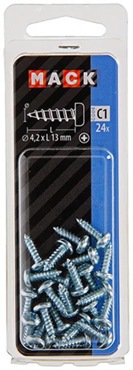 Load image into Gallery viewer, Mack 1017446 - zelftappende schroef cyl kop verz. 24st 4,2 x 13 mm | 10 stuks
