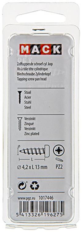 Load image into Gallery viewer, Mack 1017446 - zelftappende schroef cyl kop verz. 24st 4,2 x 13 mm | 10 stuks
