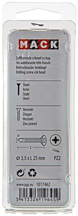 Afbeelding laden in galerijviewer, Mack 1017462 - zelfborende schroef vz kop verz. 30 st 3,5 x 25 mm | 10 stuks
