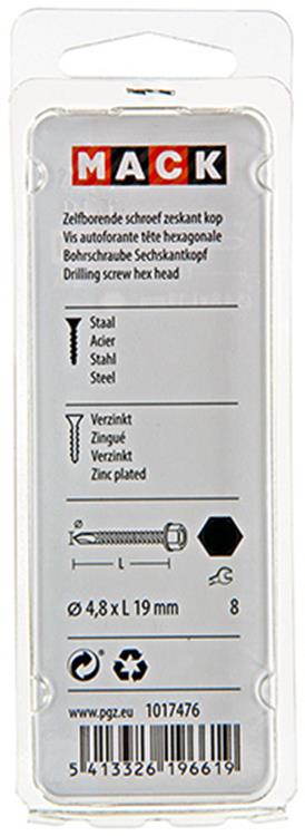 Afbeelding laden in galerijviewer, Mack 1017476 - zelfborende schroef zesk.kop verz. 22st 4,8 x 19 mm | 10 stuks
