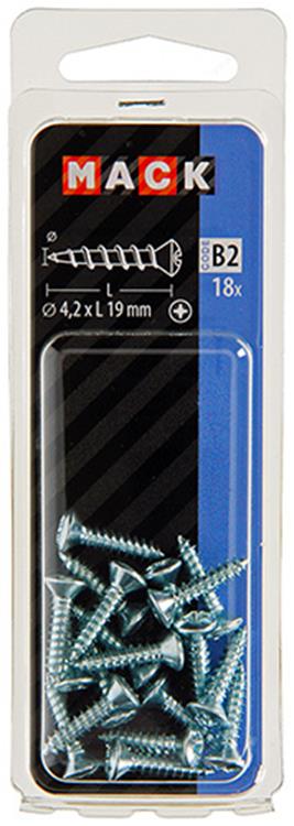 Load image into Gallery viewer, Mack 1017486 - zelftappende schroef bvk verz.18 st 4,2 x 19 mm | 10 stuks
