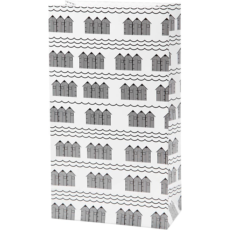 Afbeelding laden in galerijviewer, Https: www.cchobby.nl papieren-zakken-h-21-cm-afm-6x12-cm-80-gr-zwart-wit-10-stuk-1-doos
