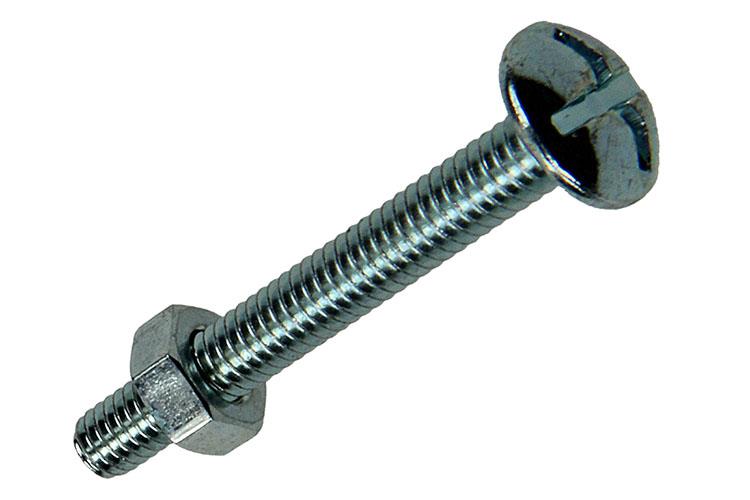Afbeelding laden in galerijviewer, Mack 1017542 - kachelbout + moer staal verzinkt 16 st m4 x 30 mm | 10 stuks
