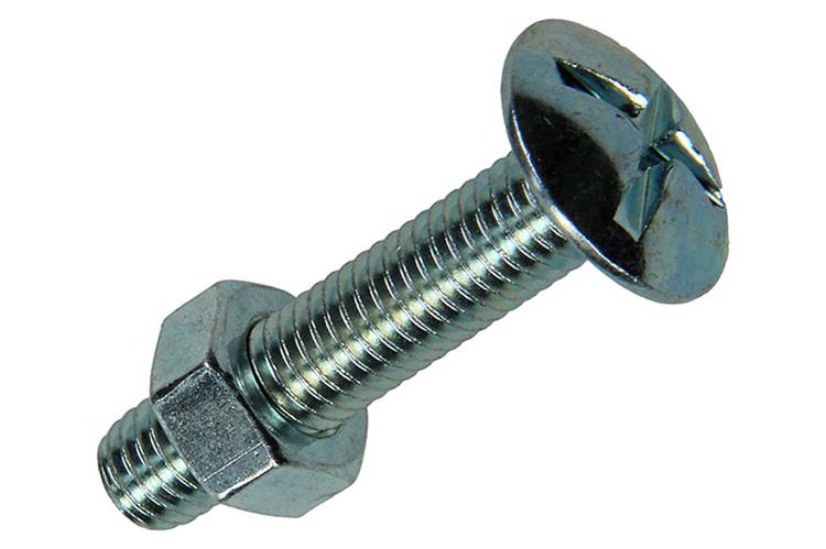 Afbeelding laden in galerijviewer, Mack 1017559 - kachelbout + moer staal verzinkt 5 st m8 x 40 mm | 5 stuks
