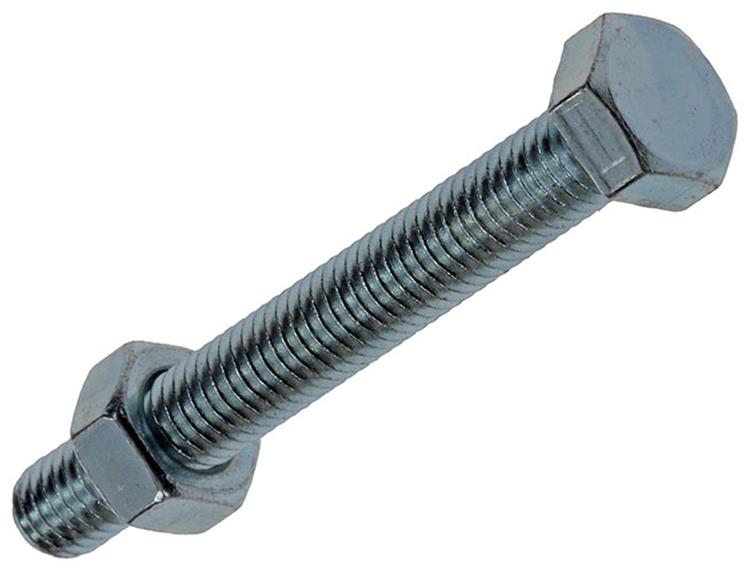 Afbeelding laden in galerijviewer, Mack 1017602 - tapbout + moer staal verzinkt 10 st m5 x 40 mm | 10 stuks
