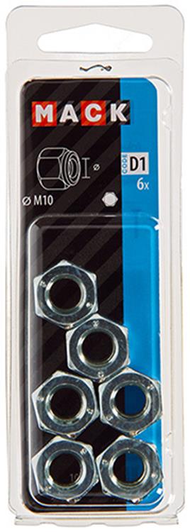 Load image into Gallery viewer, Mack 1017688 - zeskant borgmoer staal verzinkt 6 st m10 | 10 stuks
