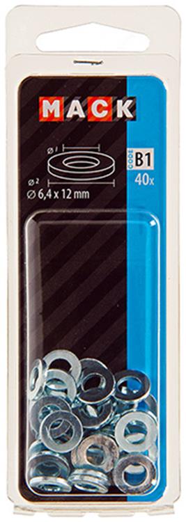 Load image into Gallery viewer, Mack 1017714 - sluitring staal verzinkt 40 st 6,4 x 12 mm | 10 stuks
