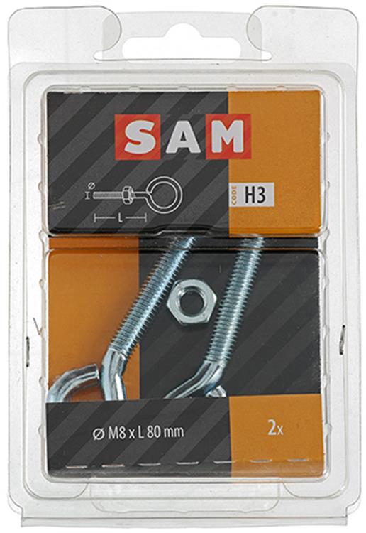 Load image into Gallery viewer, Mack 1017794 - schroefoog metrisch + moer verzinkt 2 st m8 x 80 mm | 5 stuks
