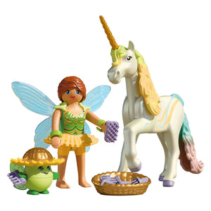 Playmobil verzameleenhoorn regenboogbloem met fee - 71840