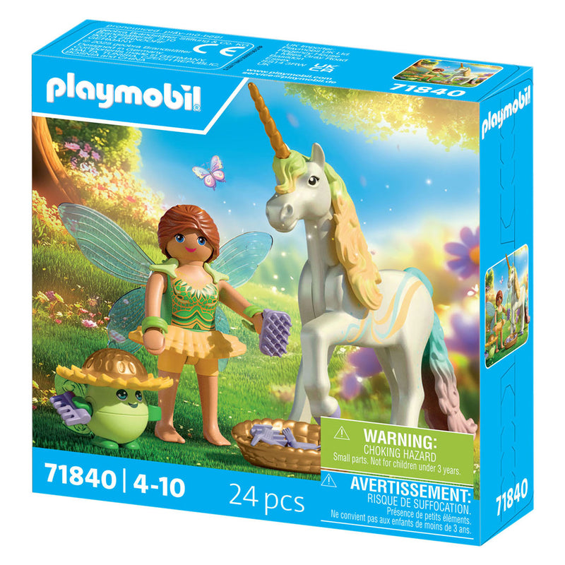 Load image into Gallery viewer, Playmobil verzameleenhoorn regenboogbloem met fee - 71840
