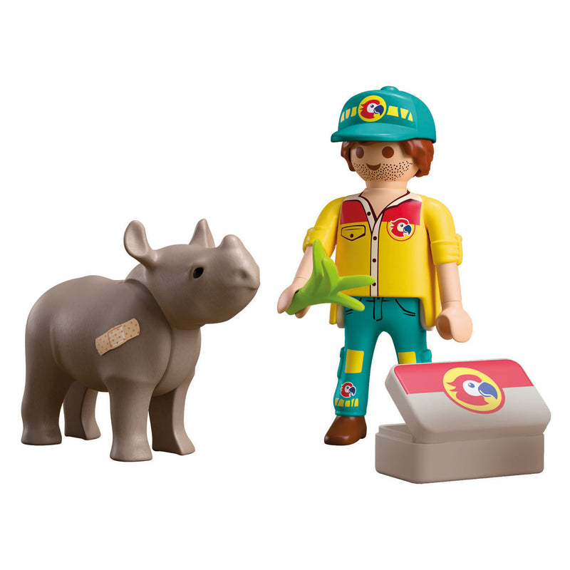Load image into Gallery viewer, Playmobil duopack ranger met neushoorn - 72025
