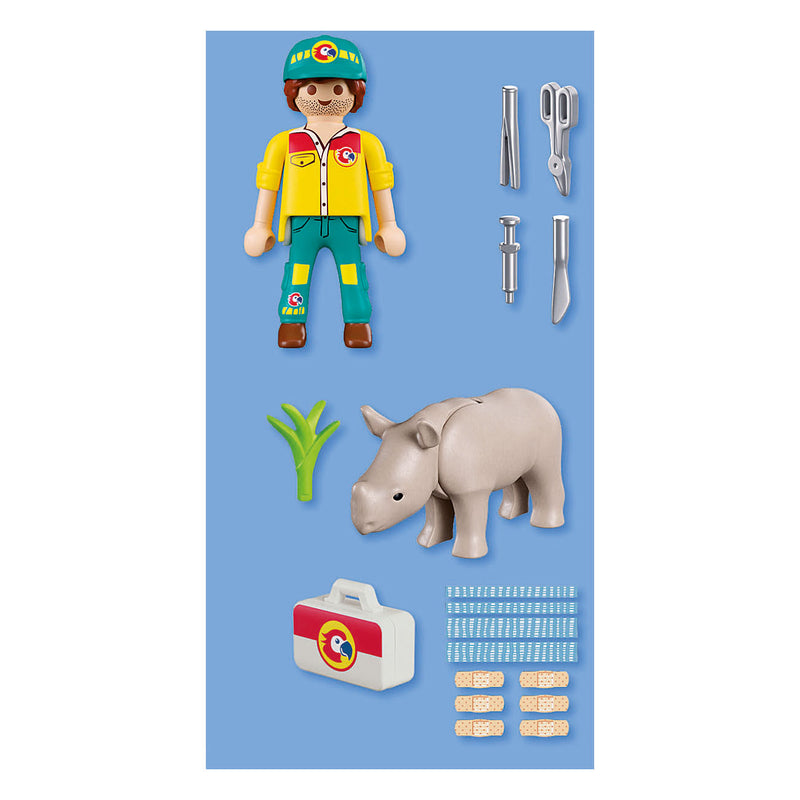 Load image into Gallery viewer, Playmobil duopack ranger met neushoorn - 72025

