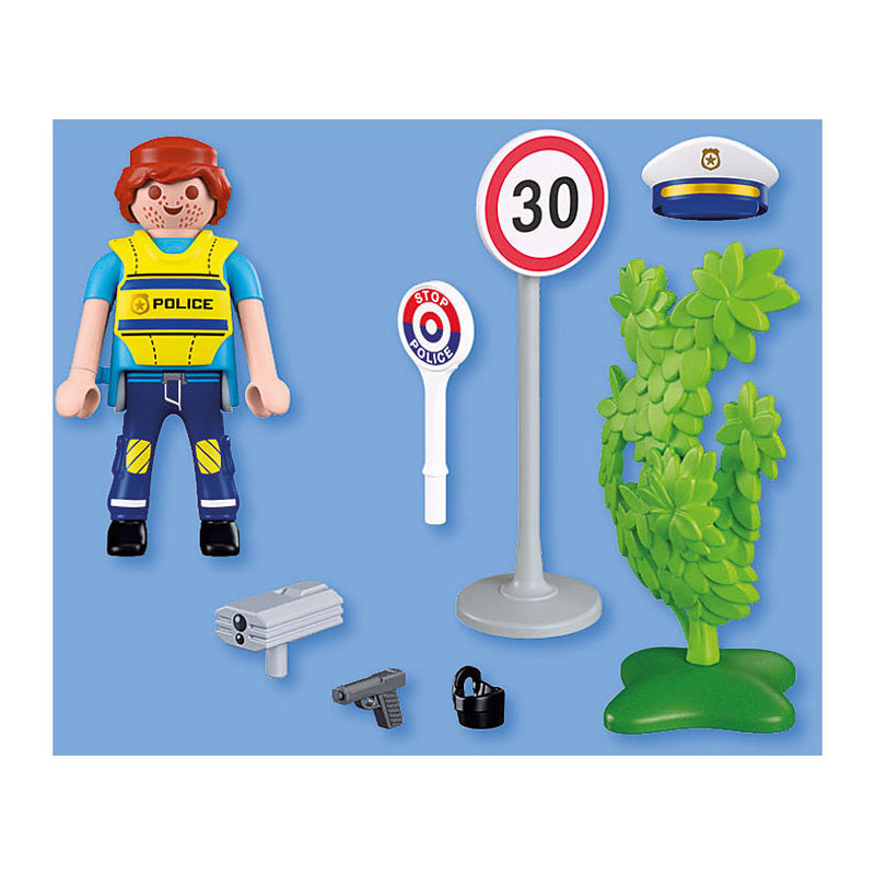 Load image into Gallery viewer, Playmobil specials politieagent met snelheidsradar - 72029
