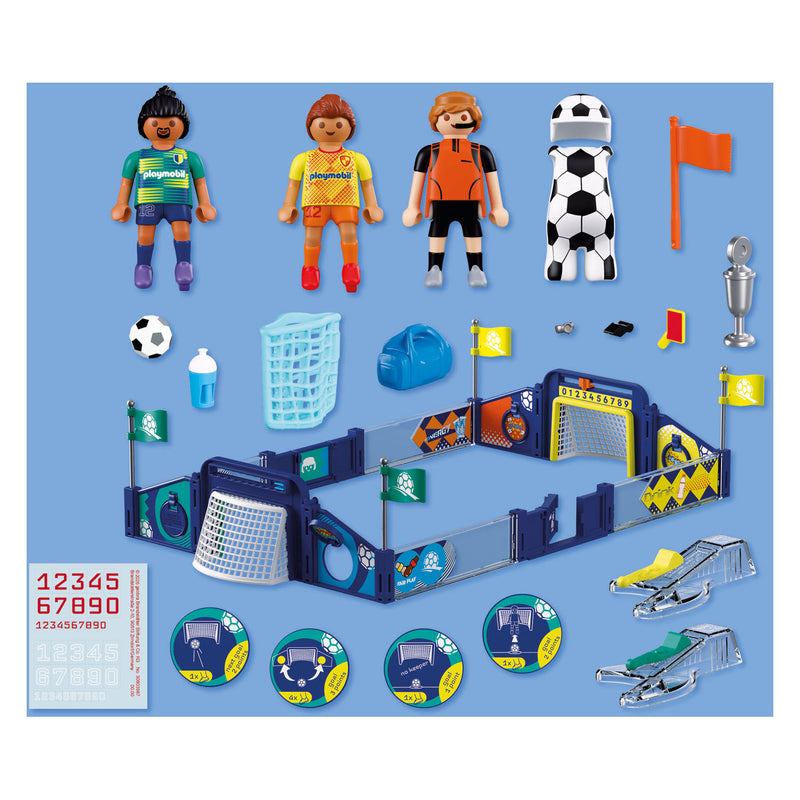 Load image into Gallery viewer, Playmobil voetbalstadion speelset - my life 72056 voetbal speelgoed.
