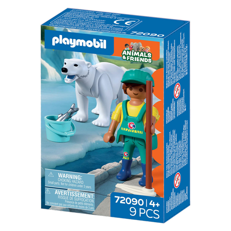 Load image into Gallery viewer, Playmobil animals friends dierentuin ijsbeer en dierenverzorger - 72090
