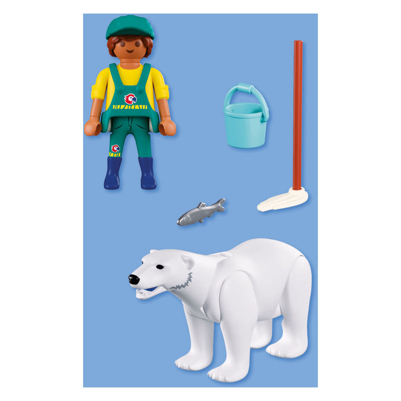 Load image into Gallery viewer, Playmobil animals friends dierentuin ijsbeer en dierenverzorger - 72090
