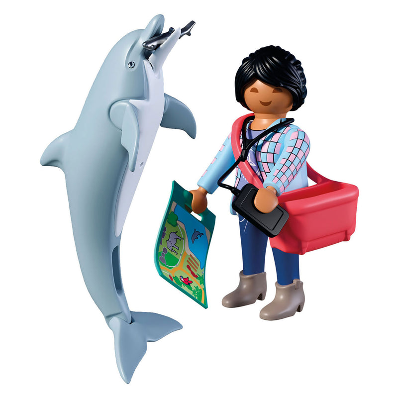 Load image into Gallery viewer, Playmobil animals friends dierentuin dolfijn en bezoeker - 72091
