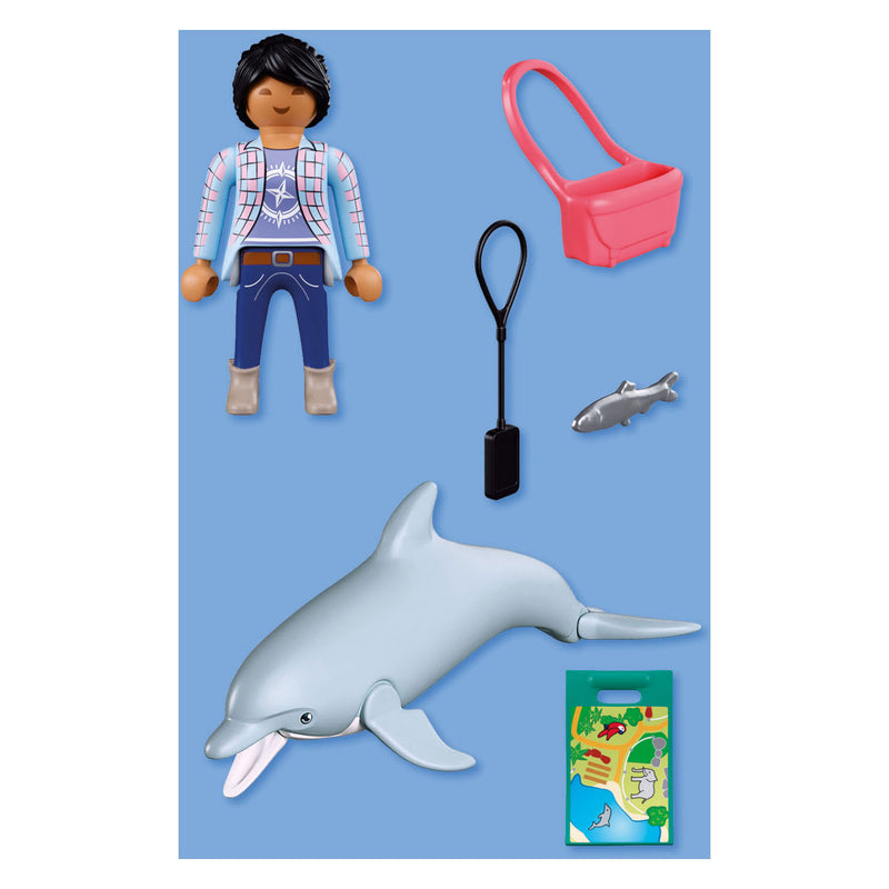 Load image into Gallery viewer, Playmobil animals friends dierentuin dolfijn en bezoeker - 72091
