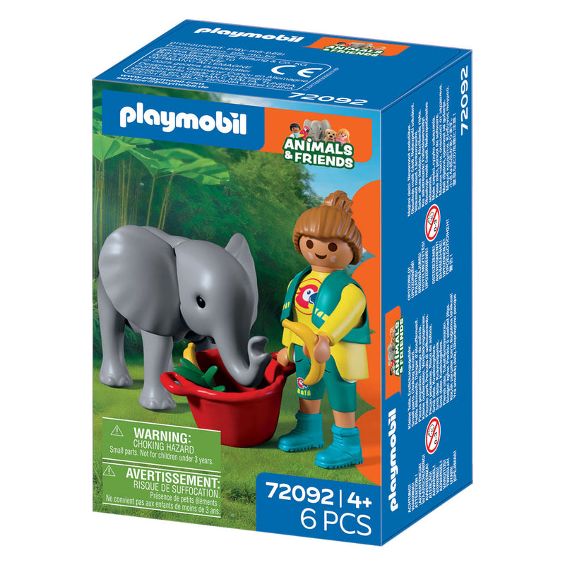 Load image into Gallery viewer, Playmobil animals friends dierentuin babyolifant en dierenverzorger - 72092
