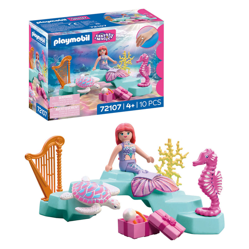 Load image into Gallery viewer, Playmobil fantasy magic zeemeermin met geschenk - 72107

